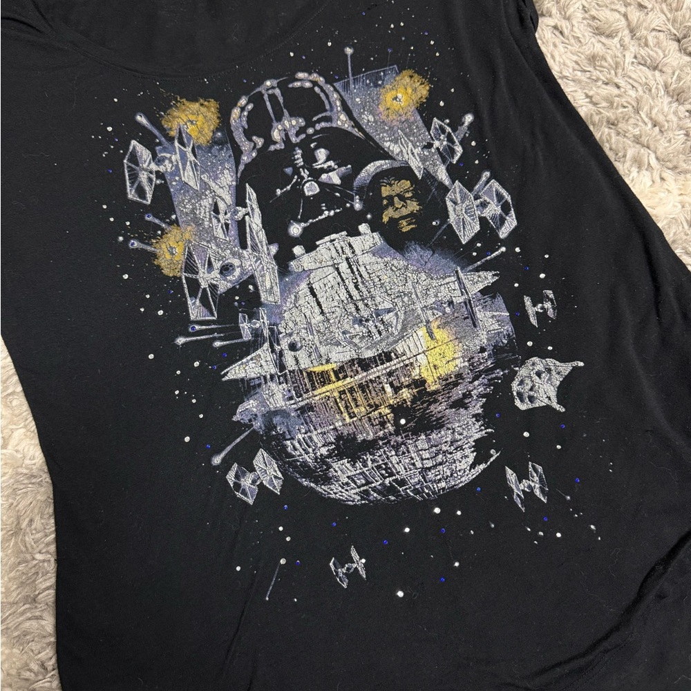Long Swoop Neck Darth Vader Star Wars Tee